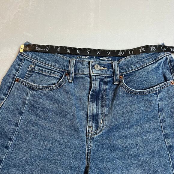 Old Navy High Waisted Barrel Ankle Jeans Size 8 Petite Casual Summer Preppy - Picture 9 of 11
